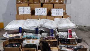 Elazığ'da 315 bin TL'lik kaçak tütün ürünleri ele geçirildi