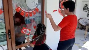 Korona virüse yakalanan babaları ile 23 Nisan'ı böyle kutladılar