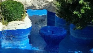 Elazığ Belediyesinden süs havuzları temizliği