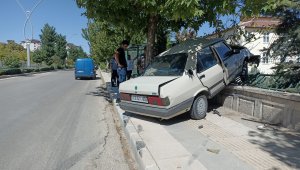 Elazığ'da otomobil duvara çarptı: 1 yaralı