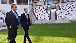 Milletvekili Ağar, yeni stadyumu gezdi