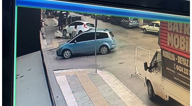 Çarpışan iki aracın arasında kalmaktan son anda böyle kurtuldu