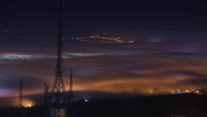 Elazığ'da sis ve şehir ışıklarının görsel şöleni