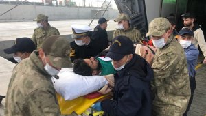 156 yaralı daha gemiyle Mersin'e getirildi