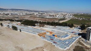 Adıyaman'da kurulan konteynır kent havadan görüntülendi