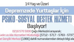 Ataşehir Belediyesi'nden depremzedelere psiko-sosyal destek