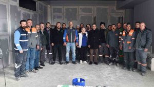 Başkan Ataç Yeşiltepe Belde Evi inşaatını inceledi