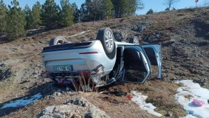 Bilecik'te şarampole yuvarlanan otomobilin sürücüsü yaralandı