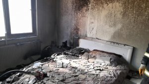 Burdur'da evde çıkan yangında 1 kişi dumandan etkilendi