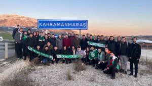 Bursaspor taraftarı deprem bölgesinde