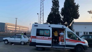 Çerkezköy yolunda işçi servisiyle otomobil çarpıştı