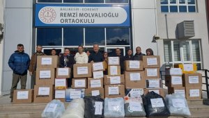 Edremit'te okullar deprem yardım çalışmalarına katılıyor