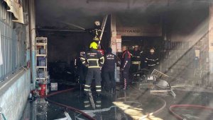 Elektrikli ısıtıcıdan çıkan yangın iş yerini kullanılamaz hale getirdi