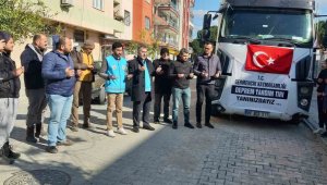 Germencik'te yardım tırları deprem bölgelerine gitmeye devam ediyor