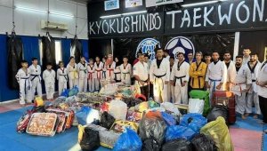 Irak'taki Türkmen tekvandoculardan deprem bölgesine destek