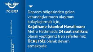 Kağıthane - İstanbul Havalimanı metro hattı depremzedeleri 24 saat ücretsiz taşıyacak