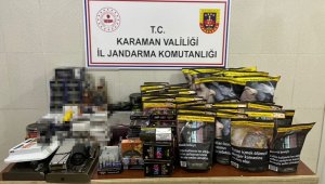 Karaman'da jandarmadan kaçak tütün ve alkol operasyonu