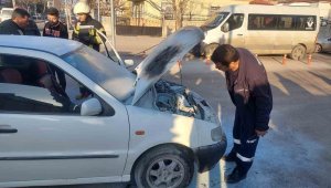 Karaman'da otomobil yangını
