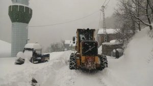 Kastamonu'da kar yağışı sebebiyle 480 köy yolu ulaşıma kapandı