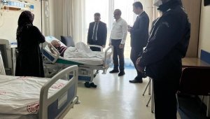 Kaymakam Taşçı tedavi gören depremzedeleri yalnız bırakmadı