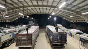 Konya Büyükşehir'den Hatay'daki hayvan üreticilerine 10 tır yem desteği