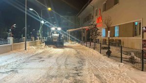 Muradiye'de karla mücadele çalışması
