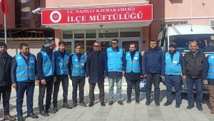 Nazilli İlçe Müftülüğü'den 12 din görevlisi Kahramanmaraş'a gitti