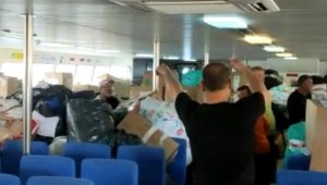 Rodos'tan Marmaris'e depremzedeler içim yardımlar sürüyor