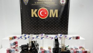 Samsun'da 7 bin 200 dal makaron ele geçirildi