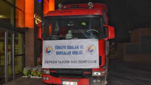 TOBB'dan deprem bölgelerine 146 tır yardım malzemesi
