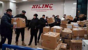 Ülker Stadyumu'nda yardım çalışmaları devam ediyor