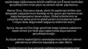 Warner Bros'tan depremzedelere 1 milyon dolarlık yardım