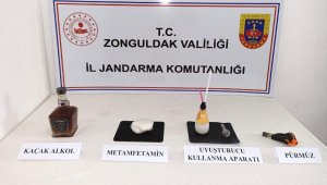 Zonguldak'ta uyuşturucu madde ve kaçak alkol ele geçirildi: 1 tutuklu