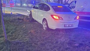 Elazığ'da otomobil aydınlatma direğine çarptı : 1 yaralı