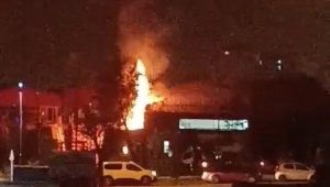 Elazığ'da kereste dükkanında korkutan yangın
