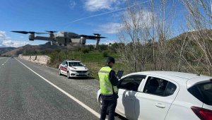 Jandarmadan dronlu trafik denetimi
