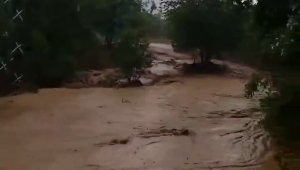 Elazığ'da sağanak yağış etkili oldu: Dereler taştı, tarım arazileri zarar gördü