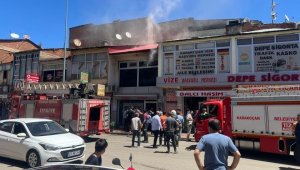 Elazığ'da çatı yangını
