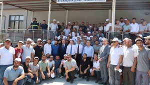 CHP heyetinden grevde olan işçilere destek