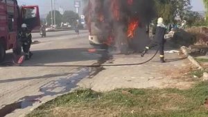 23 Elazığ FK'nın otobüsü, içinde futbolcular ve teknik ekibin olduğu sırada alev aldı