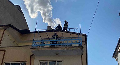 Elazığ'da baca yangını
