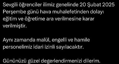 Elazığ'da eğitime ara verildi