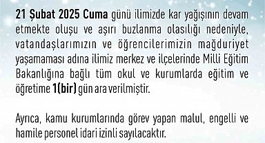 Elazığ'da eğitime kar engeli