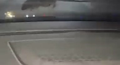 Elazığ'da seyir halindeki otomobilin ön camına 'fare' kondu