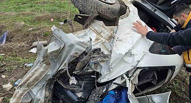 Elazığ'da kontrolünü kaybeden otomobil şarampole yuvarlandı: 5 yaralı
