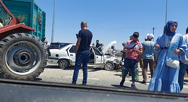 Traktör ikiye bölündü, 3 yaralı