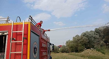 Elazığ'da ağaçlık alanda çıkan yangın ekipler tarafından söndürüldü