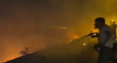 Altınçevre köyünde arazi yangını