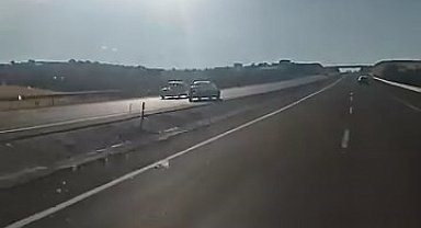 Çevre yolunda ters yönde giden araç tehlike saçtı