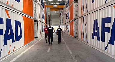 Elazığ AFAD lojistik deposunda inceleme